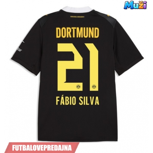 Lacne Muži Futbalové dres Borussia Dortmund Fabio Silva #21 2026-27 Krátky Rukáv - Preč